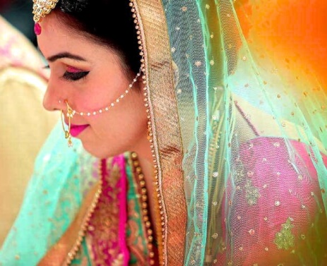 bridal makeup, matching makeup