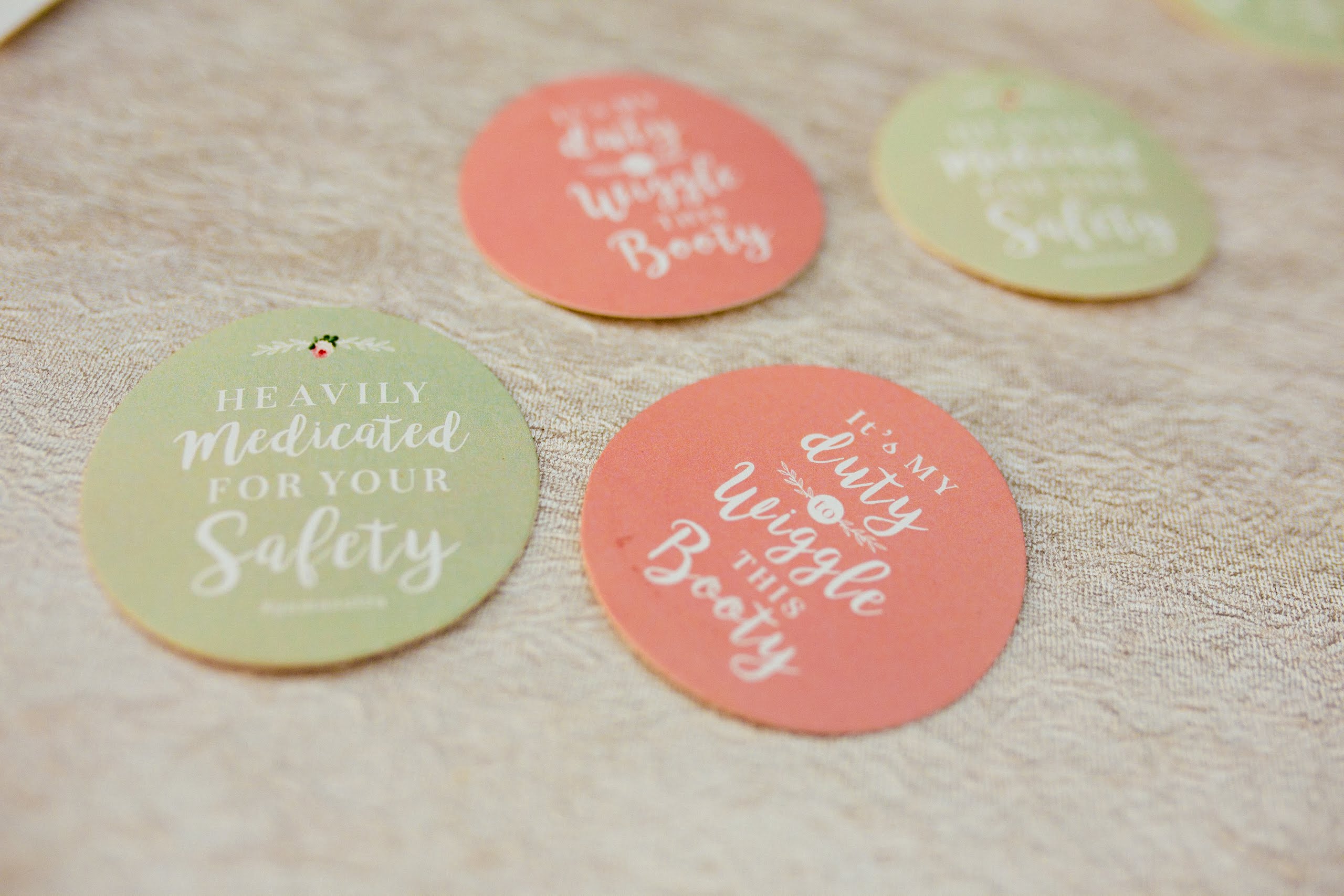 Quotes on bar coasters