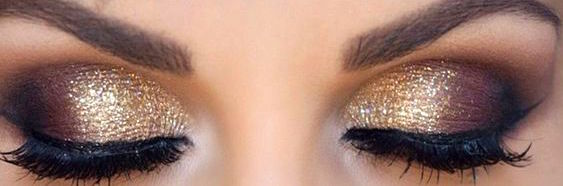 smokey eye golden eyeshadow