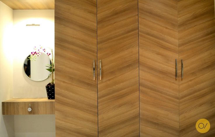 herringbone patterned wooden wardrobe designs